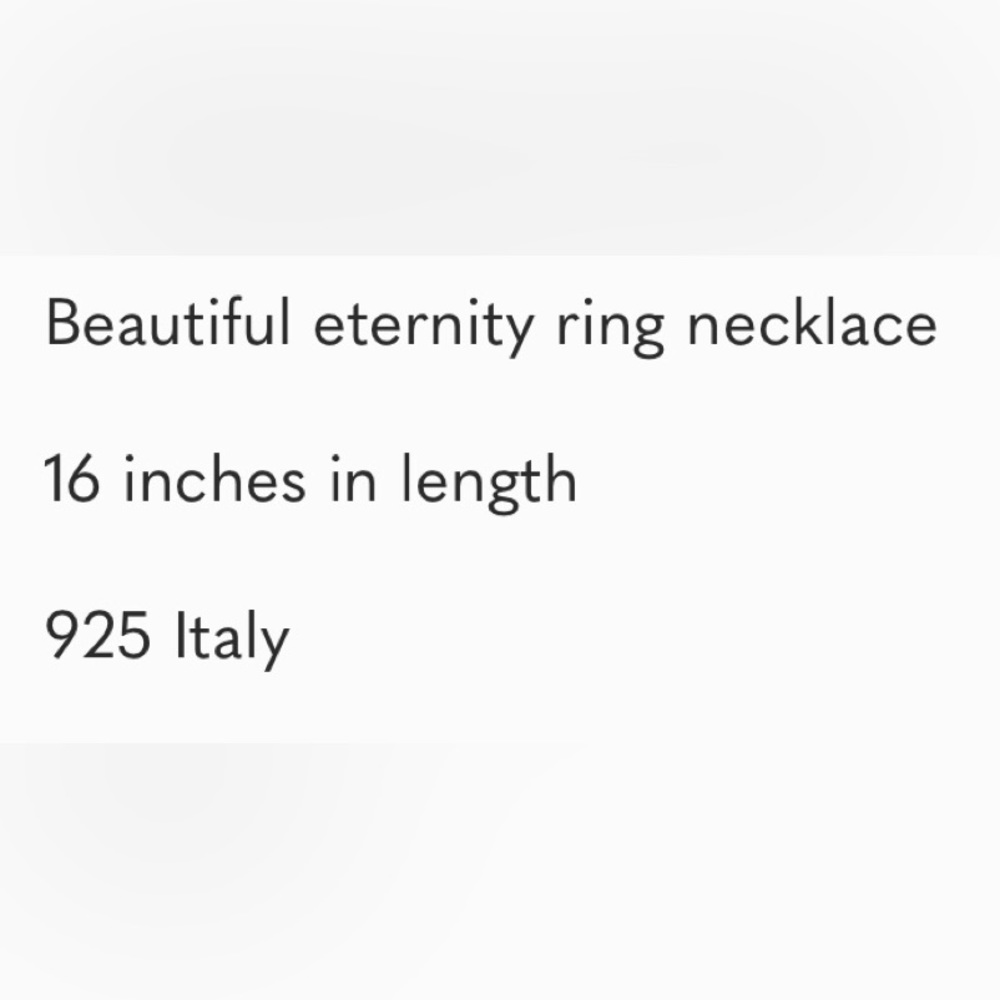 Eternity circle necklace sterling silver - Italy - Picture 3 of 3
